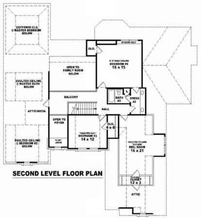 Floorplan 2 for House Plan #053-01843