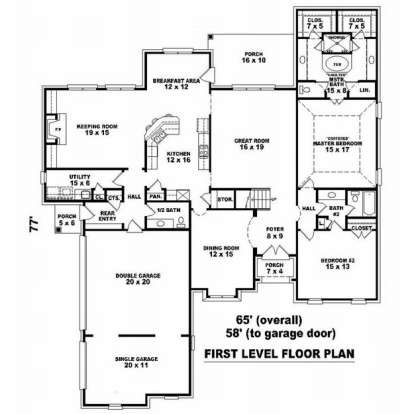 Floorplan 1 for House Plan #053-01844