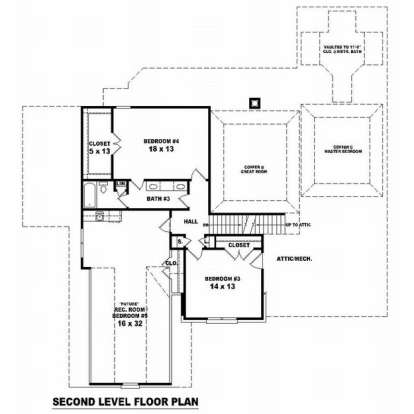 Floorplan 2 for House Plan #053-01845