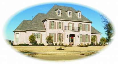 European House Plan #053-01847 Elevation Photo