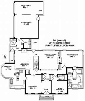 Floorplan 1 for House Plan #053-01847