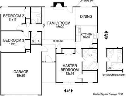 Floorplan for House Plan #036-00011