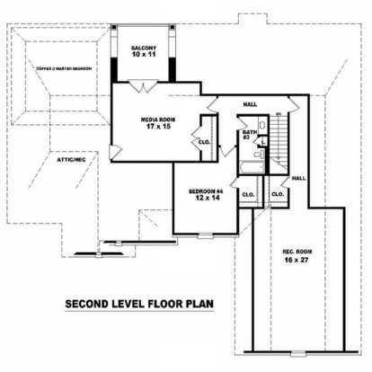 Floorplan 2 for House Plan #053-01849