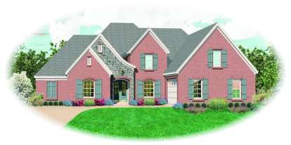 French Country House Plan #053-01851 Elevation Photo