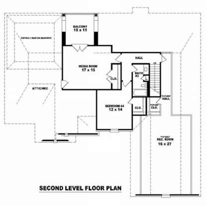 Floorplan 2 for House Plan #053-01851