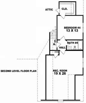 Floorplan 2 for House Plan #053-01852