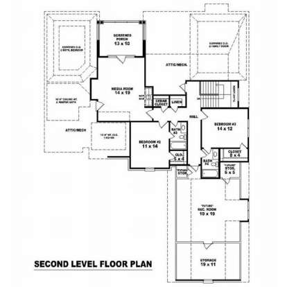 Floorplan 2 for House Plan #053-01853