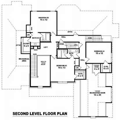 Floorplan 2 for House Plan #053-01856