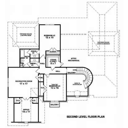 Floorplan 2 for House Plan #053-01857