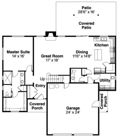 Floorplan 1 for House Plan #035-00306
