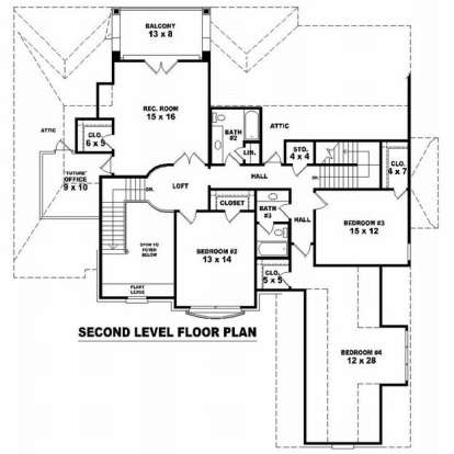 Floorplan 2 for House Plan #053-01860