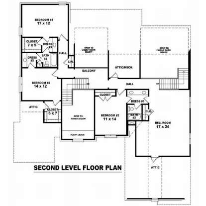 Floorplan 2 for House Plan #053-01861