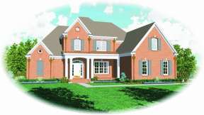 European House Plan #053-01863 Elevation Photo