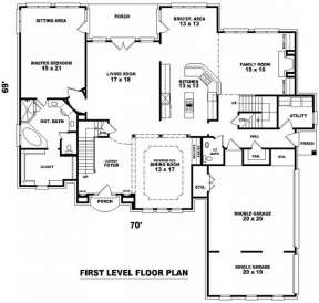 Floorplan 1 for House Plan #053-01864