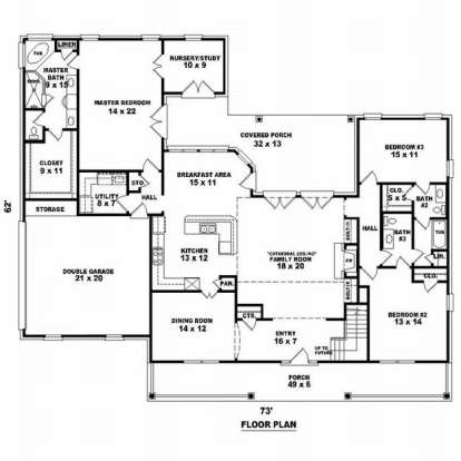 Floorplan1 for House Plan #053-01866