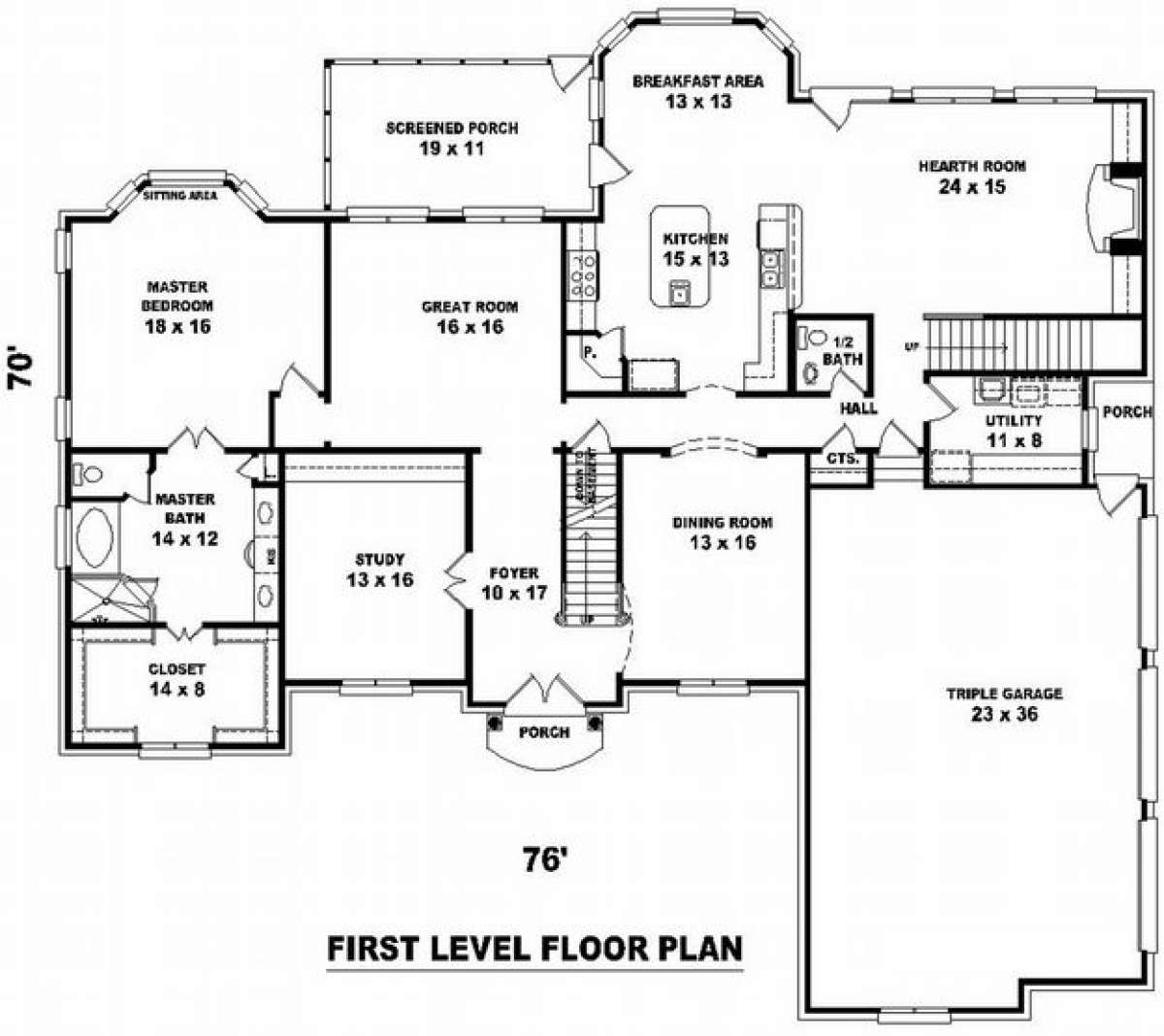 Floorplan 2 for House Plan #053-01872