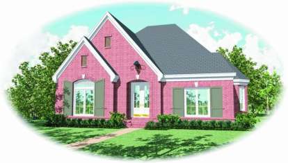 European House Plan #053-01876 Elevation Photo