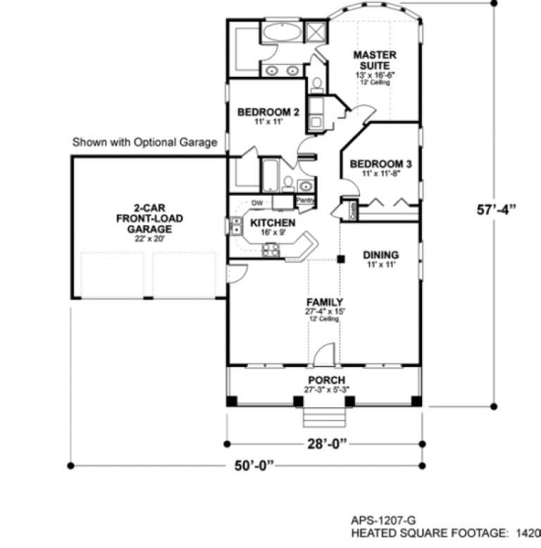 House Plan House Plan #975 Drawing 1