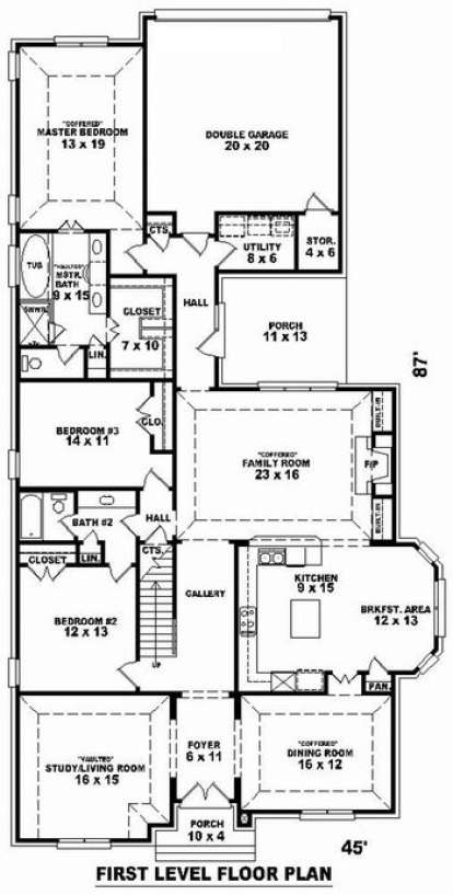 Floorplan 1 for House Plan #053-01885