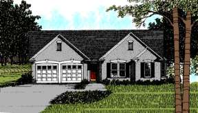 Ranch House Plan #036-00014 Elevation Photo