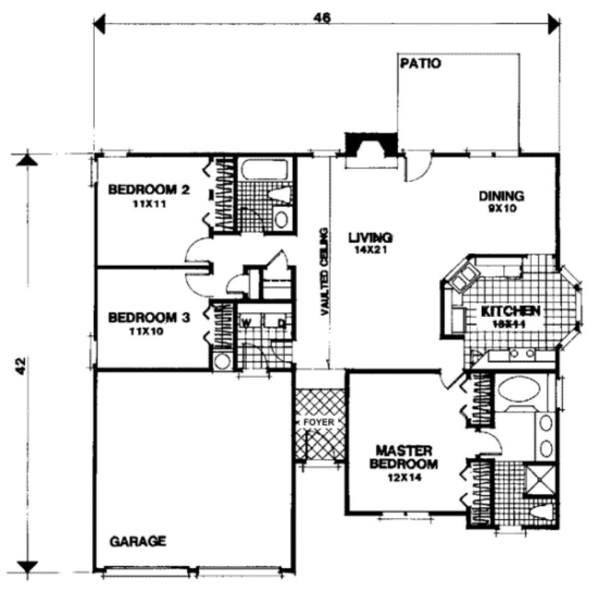 Floorplan for House Plan #036-00014