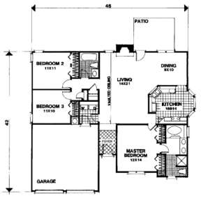 Floorplan for House Plan #036-00014