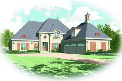 French Country House Plan #053-01895 Elevation Photo