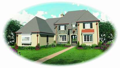 4 Bed, 4 Bath, 4153 Square Foot House Plan - #053-01896