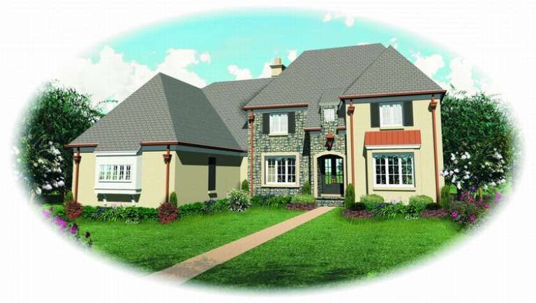 French Country House Plan #053-01896 Elevation Photo