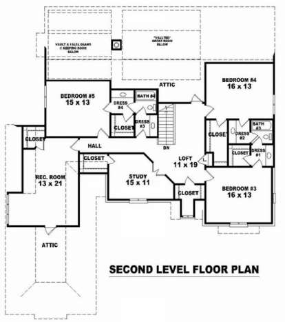 Floorplan 2 for House Plan #053-01897