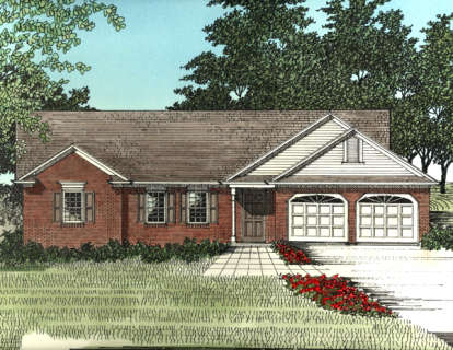 3 Bed, 2 Bath, 1338 Square Foot House Plan - #036-00015