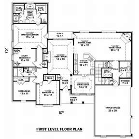 Floorplan 1 for House Plan #053-01905