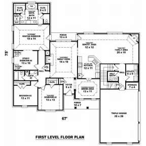 Floorplan 1 for House Plan #053-01908