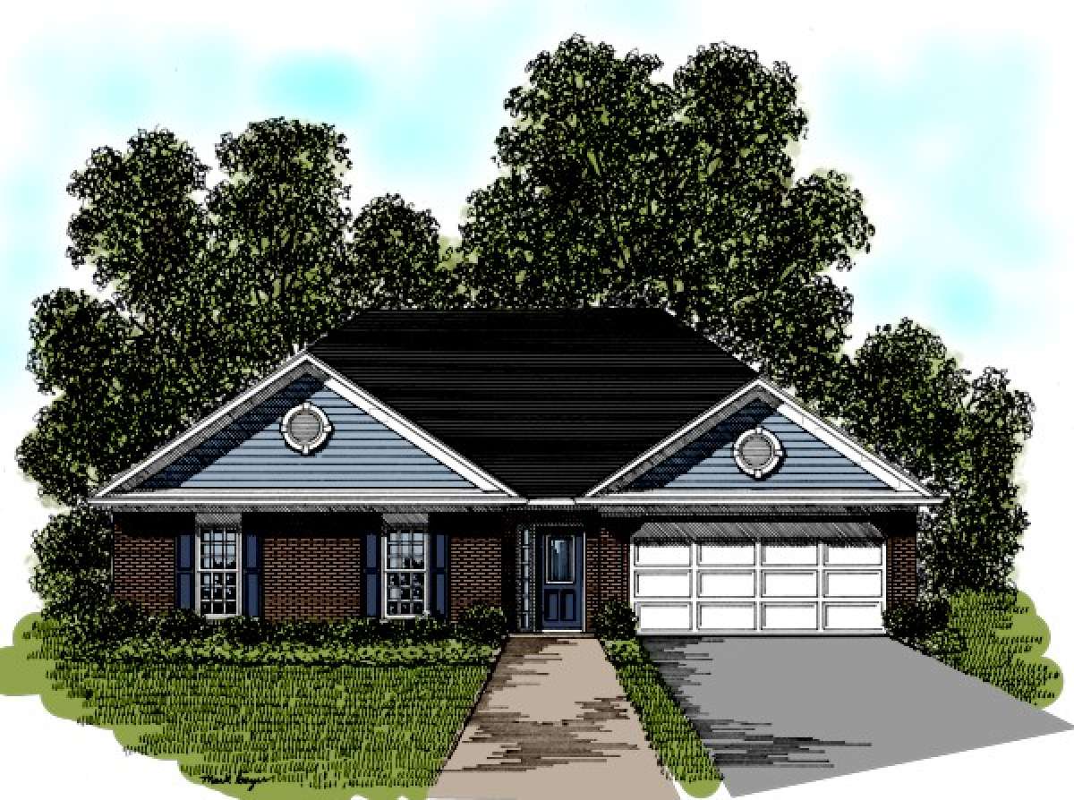 Traditional House Plan #036-00016 Elevation Photo