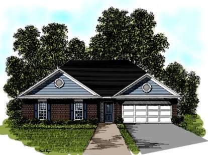 3 Bed, 2 Bath, 1302 Square Foot House Plan - #036-00016