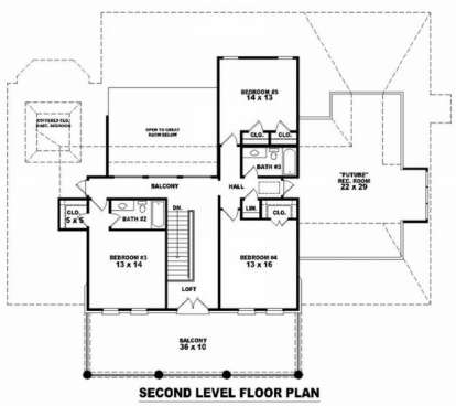 Floorplan 2 for House Plan #053-01911