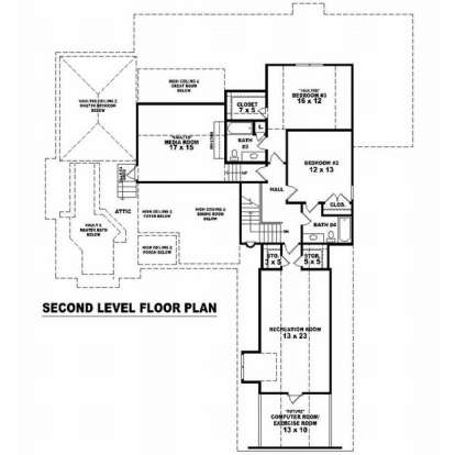 Floorplan 2 for House Plan #053-01915
