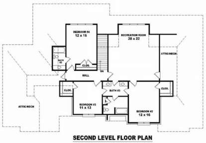 Floorplan 2 for House Plan #053-01916