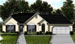 Ranch House Plan #036-00017 Elevation Photo
