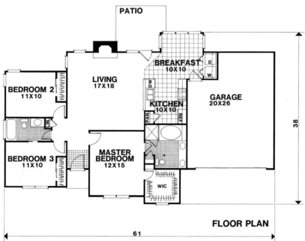 Floorplan for House Plan #036-00017