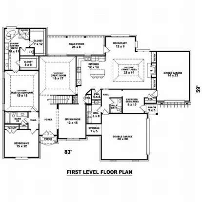 Floorplan 1 for House Plan #053-01920