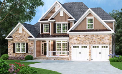 3 Bed, 2 Bath, 2276 Square Foot House Plan - #009-00081