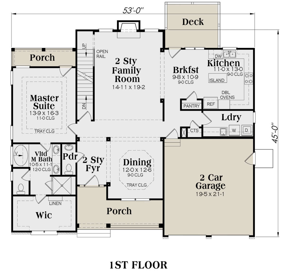 Main Floor for House Plan #009-00081