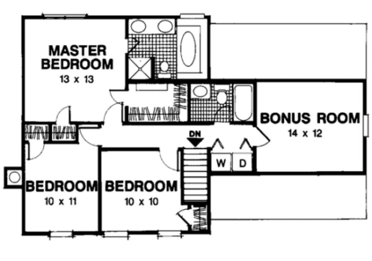 Second Floor for House Plan #036-00018