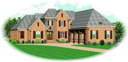 4 Bed, 3 Bath, 4431 Square Foot House Plan - #053-01929