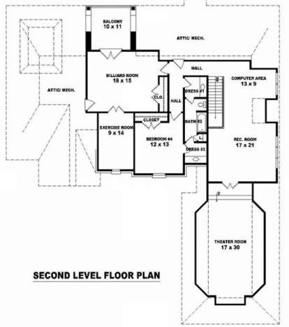 Floorplan 2 for House Plan #053-01929