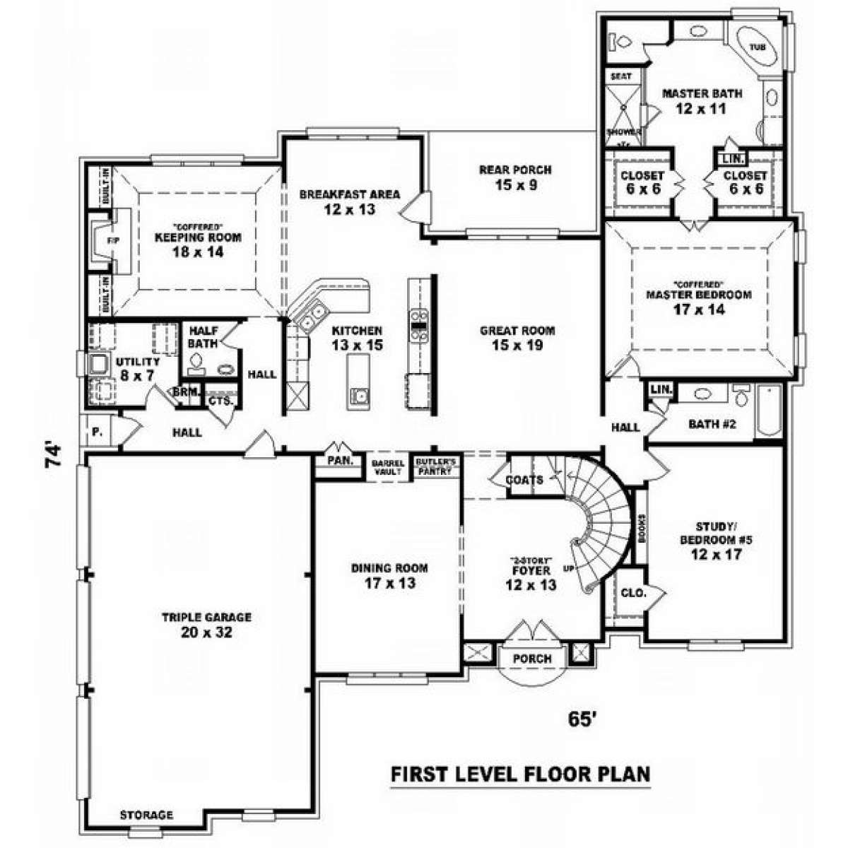 Floorplan 1 for House Plan #053-01935