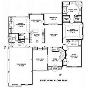Floorplan 1 for House Plan #053-01936