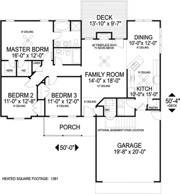 House Plan House Plan #981 Drawing 1