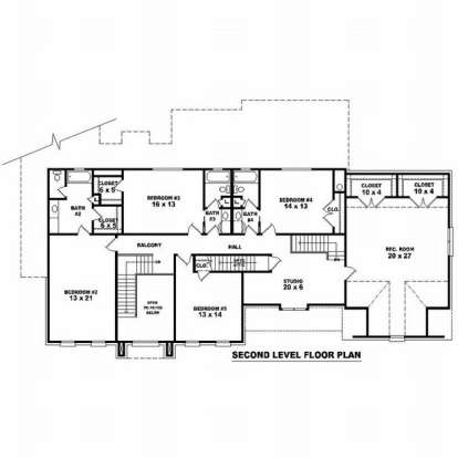 Floorplan 2 for House Plan #053-01939